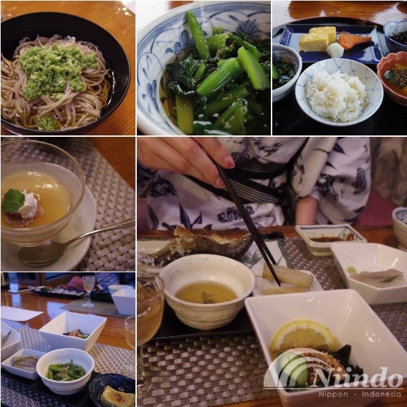 menu makanan penginapan Takamine Onsen