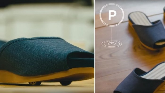 inovasi jepang membuat sandal canggih bisa parkir sendiri1